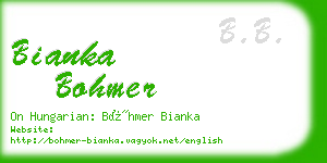 bianka bohmer business card